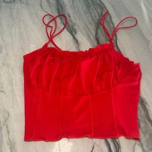 Princess Polly, red crop tank
